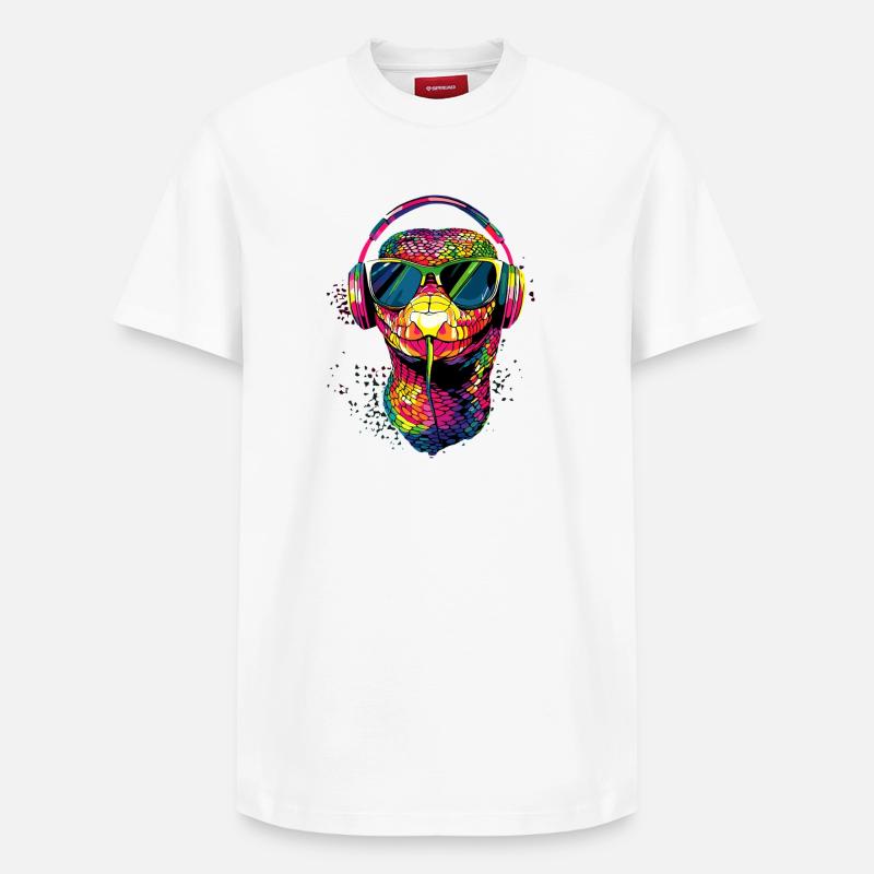Schlange Python Kobra Klapperschlange Schlangen - Relaxed Unisex Supima Cotton T-Shirt – von SPREAD - Weiß