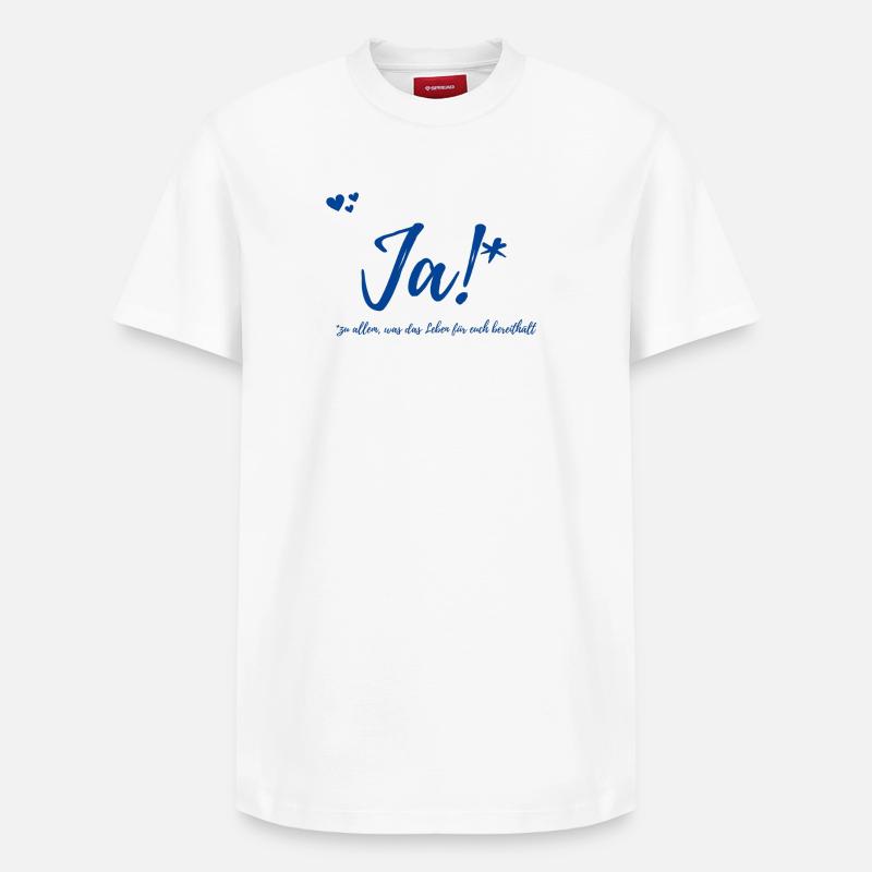 Cadeau Mariage - T-shirt unisexe décontracté en coton Supima – de SPREAD - blanc
