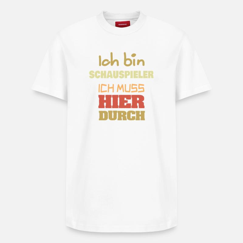 Profession : Acteur - T-shirt unisexe décontracté en coton Supima – de SPREAD - blanc