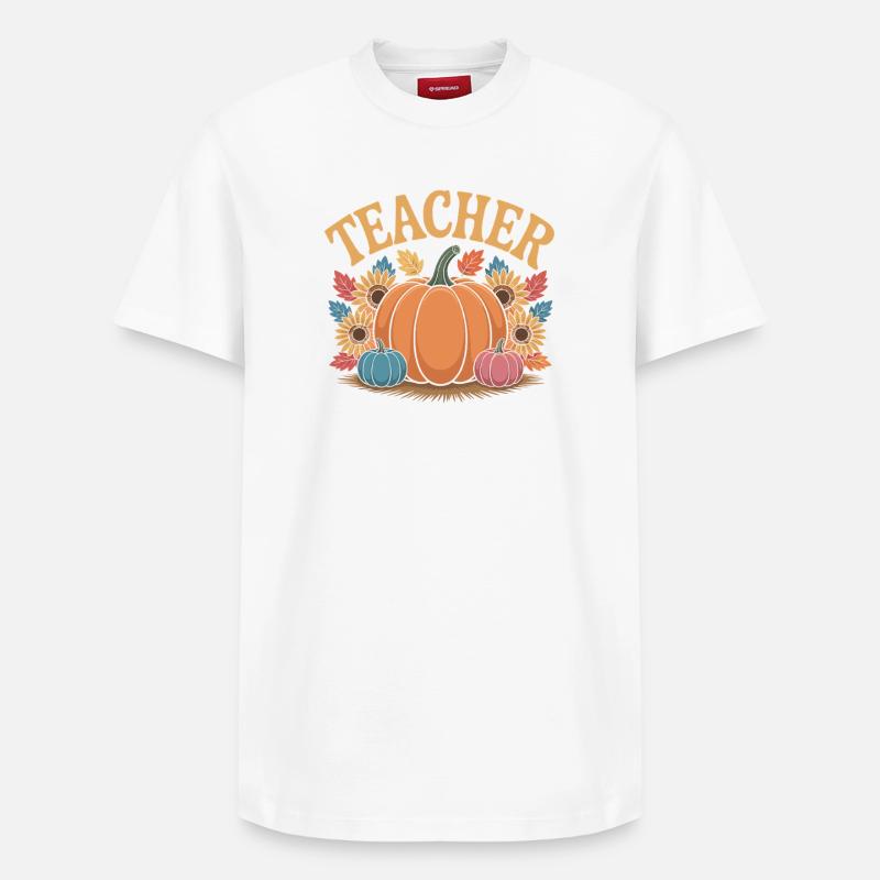 Professeur d’automne - T-shirt unisexe décontracté en coton Supima – de SPREAD - blanc