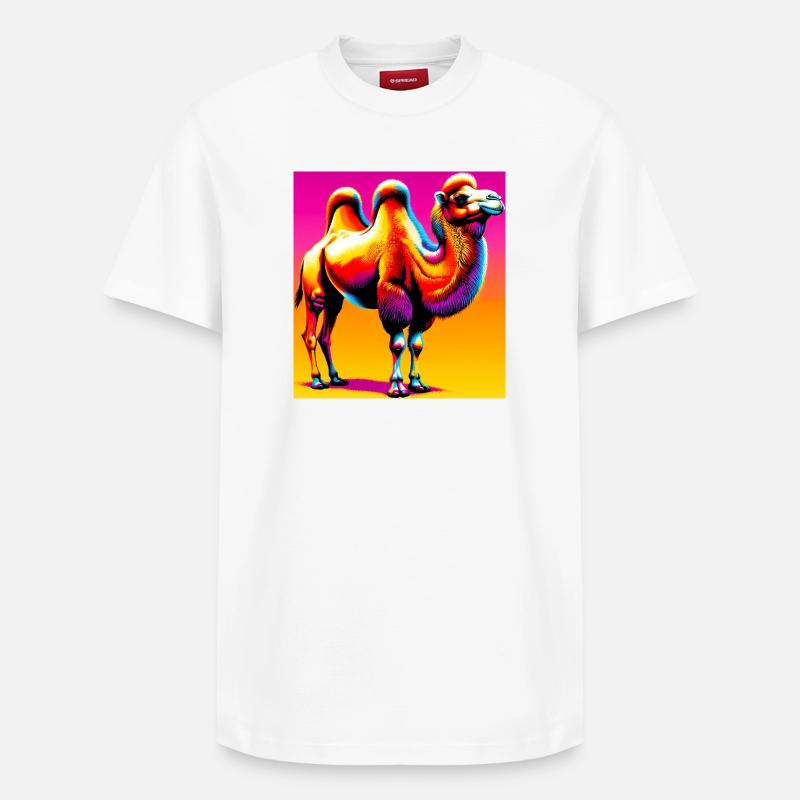 chameau - T-shirt unisexe décontracté en coton Supima – de SPREAD - blanc