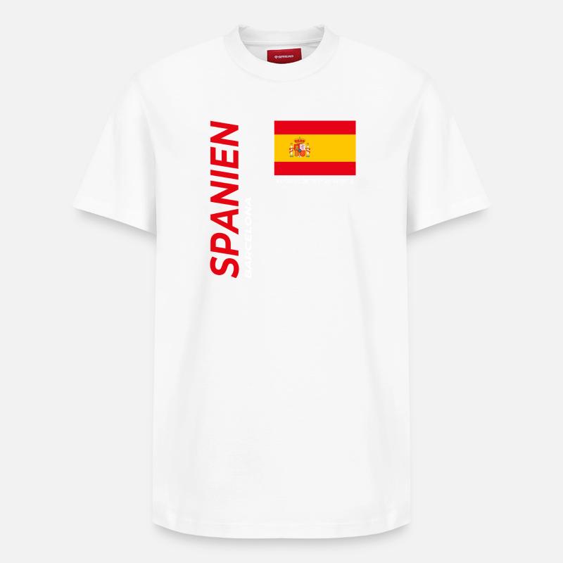 Barcelone - T-shirt unisexe décontracté en coton Supima – de SPREAD - blanc