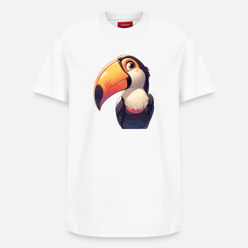 Toucans Toucan - T-shirt unisexe décontracté en coton Supima – de SPREAD - blanc