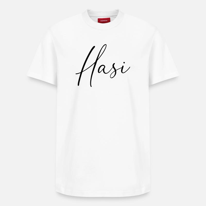 hasi / handschrift design - Relaxed Unisex Supima Cotton T-Shirt – von SPREAD - Weiß