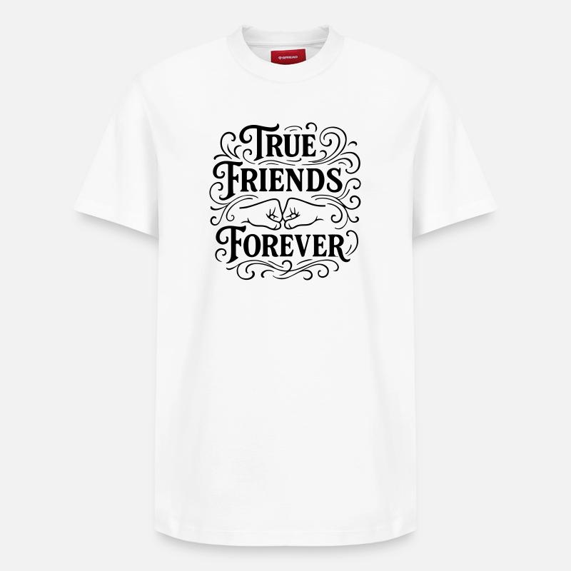 Treue Freunde Faustschlag - Relaxed Unisex Supima Cotton T-Shirt – von SPREAD - Weiß
