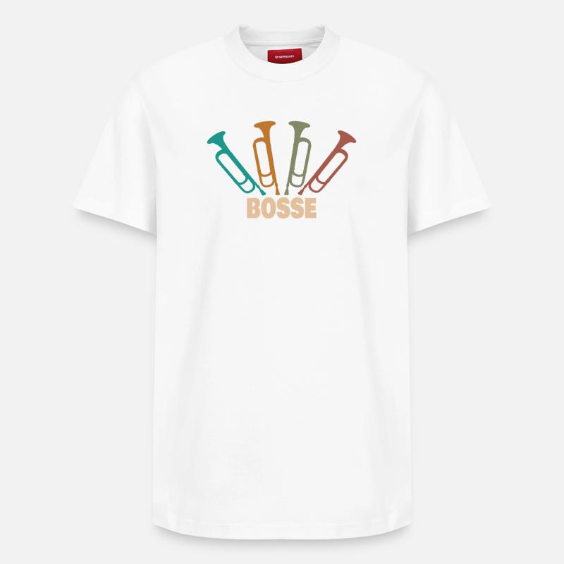 Prénom Bosse - T-shirt unisexe décontracté en coton Supima – de SPREAD - blanc