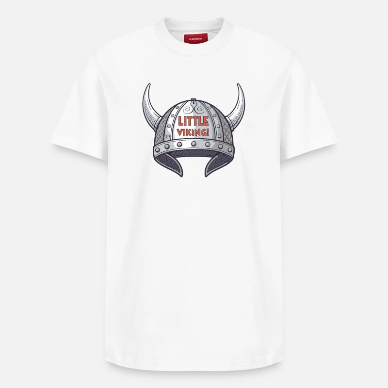 Petit Viking Casque - T-shirt unisexe décontracté en coton Supima – de SPREAD - blanc