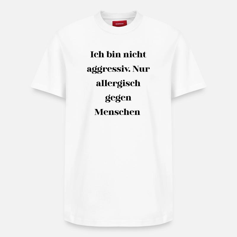 Sarcasme pas agressif - T-shirt unisexe décontracté en coton Supima – de SPREAD - blanc