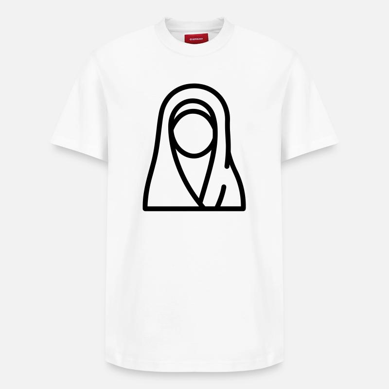 femme musulmane - T-shirt unisexe décontracté en coton Supima – de SPREAD - blanc