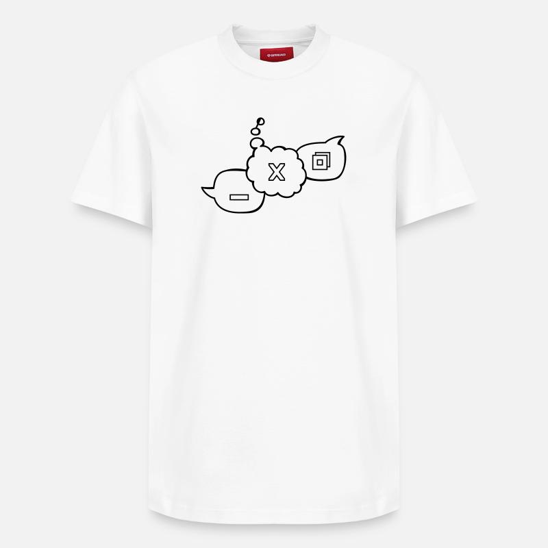Computer Sprechblasen - Relaxed Unisex Supima Cotton T-Shirt – von SPREAD - Weiß