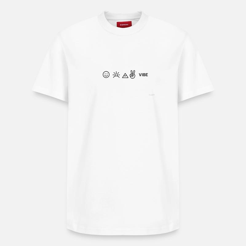 Joyeuses fêtes - T-shirt unisexe décontracté en coton Supima – de SPREAD - blanc