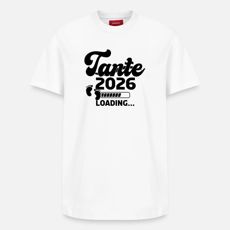 Tante 2026 Loading - Relaxed Unisex Supima Cotton T-Shirt – von SPREAD - Weiß