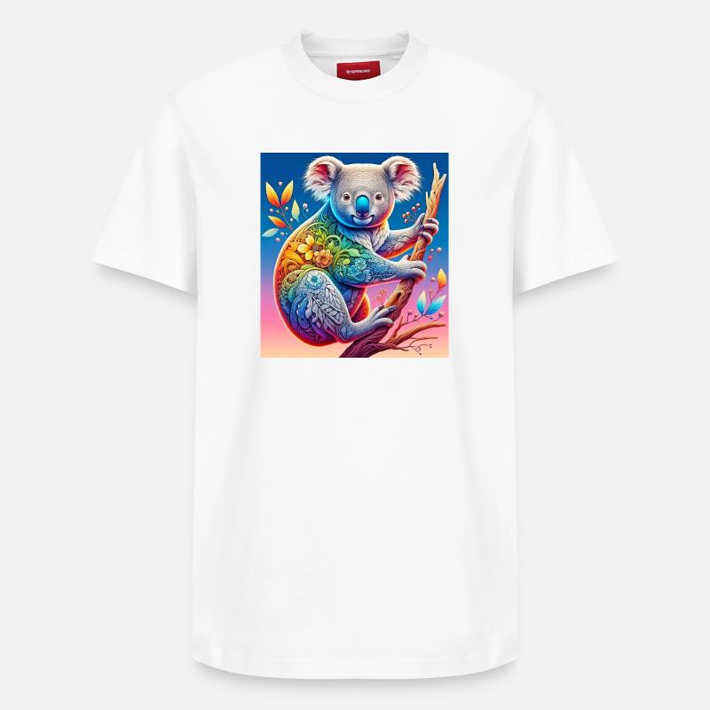 Koala - Relaxed Unisex Supima Cotton T-Shirt – von SPREAD - Weiß