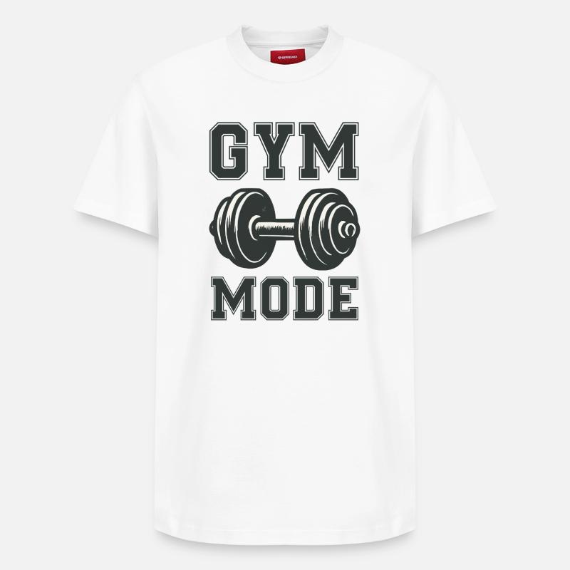 Gym Mode - Relaxed Unisex Supima Cotton T-Shirt – von SPREAD - Weiß