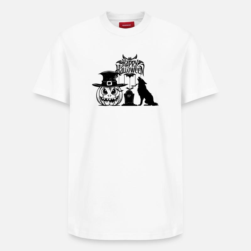HALLOWEEN - T-shirt unisexe décontracté en coton Supima – de SPREAD - blanc
