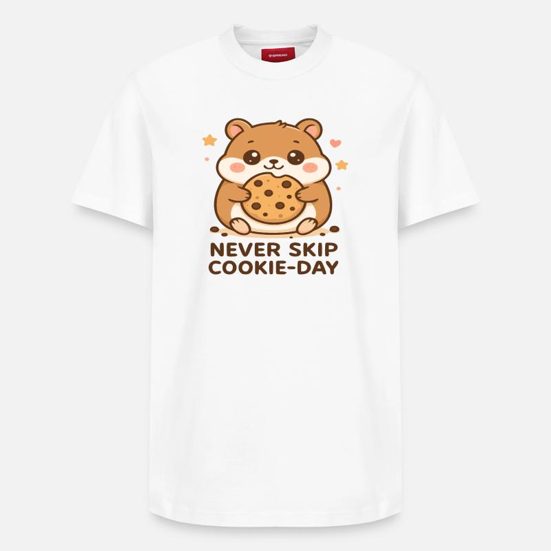 Hamster heureux des biscuits - T-shirt unisexe décontracté en coton Supima – de SPREAD - blanc