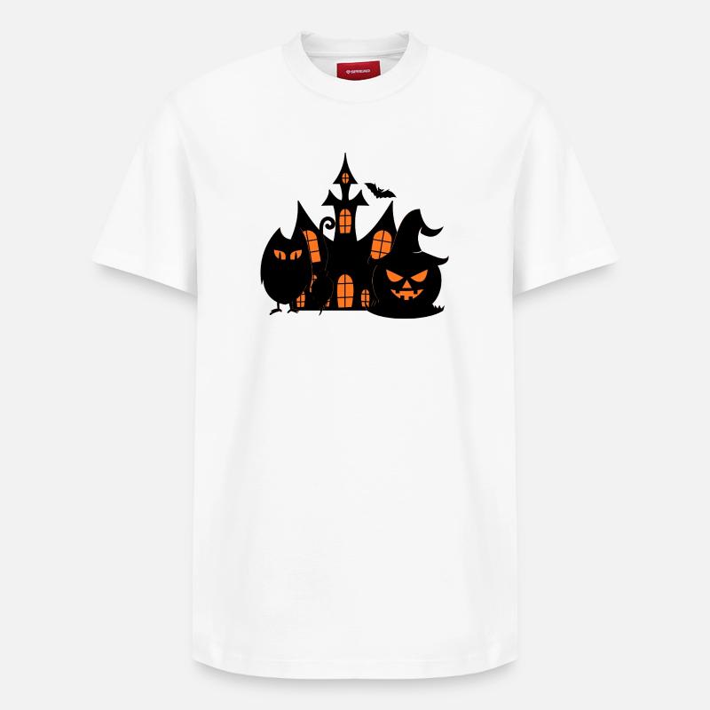 PUMPKIN_VS_OWL - T-shirt unisexe décontracté en coton Supima – de SPREAD - blanc
