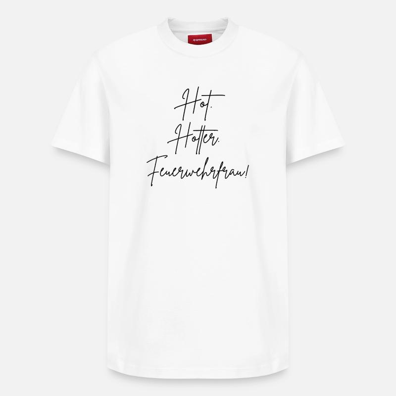 pompier chaud plus chaud - T-shirt unisexe décontracté en coton Supima – de SPREAD - blanc