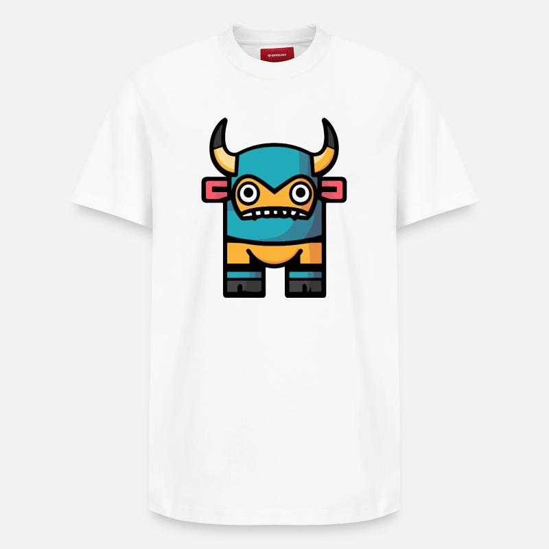 Stier Halloween Comic Bulle - Relaxed Unisex Supima Cotton T-Shirt – von SPREAD - Weiß