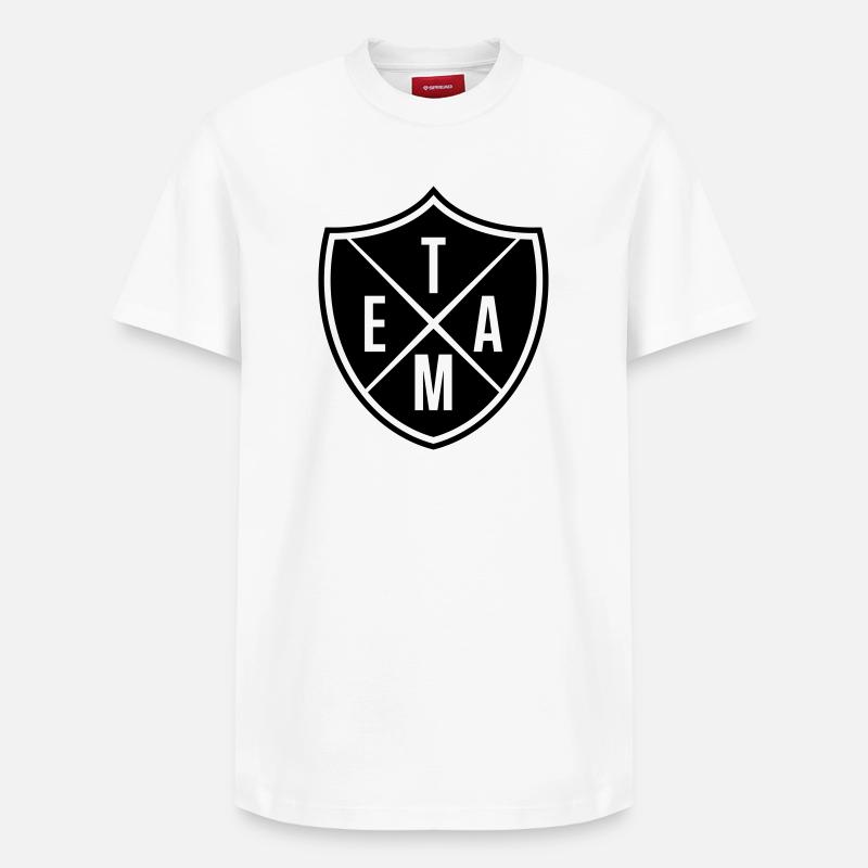 Équipe - T-shirt unisexe décontracté en coton Supima – de SPREAD - blanc