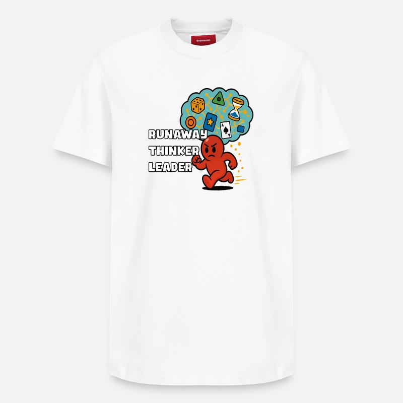 Leader penseur en fuite - T-shirt unisexe décontracté en coton Supima – de SPREAD - blanc