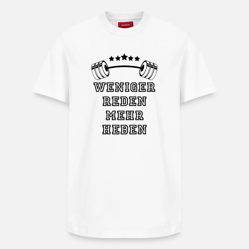 GYMNASE : Force et concentration - T-shirt unisexe décontracté en coton Supima – de SPREAD - blanc
