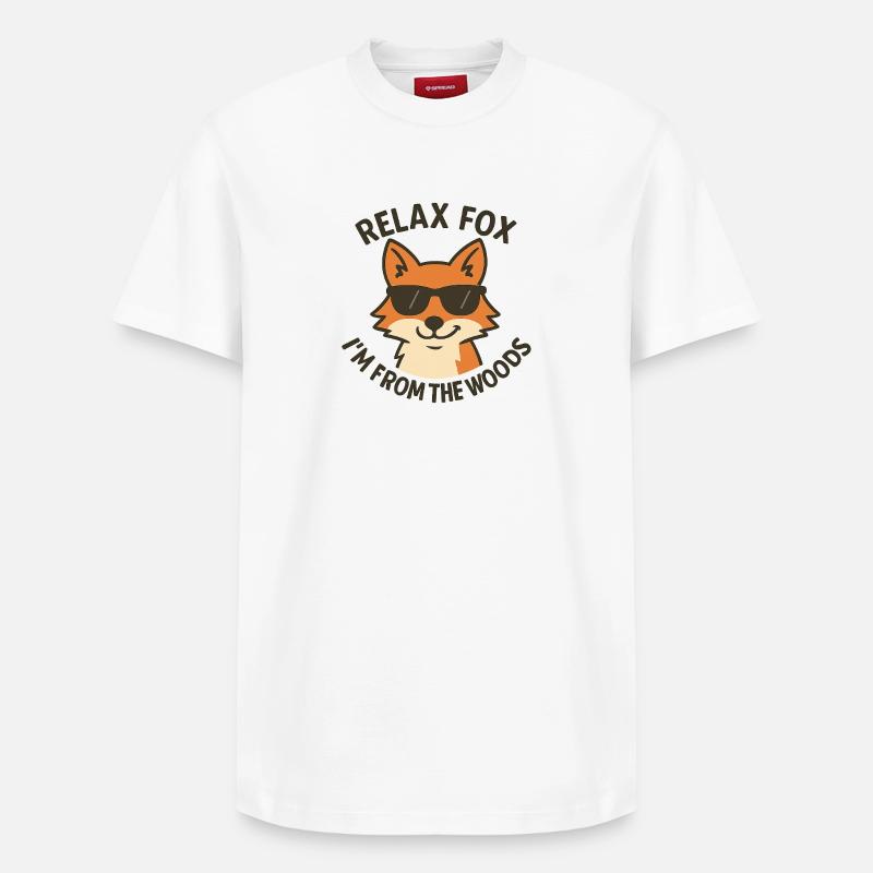 Détendez-vous, Renard des forêts - T-shirt unisexe décontracté en coton Supima – de SPREAD - blanc