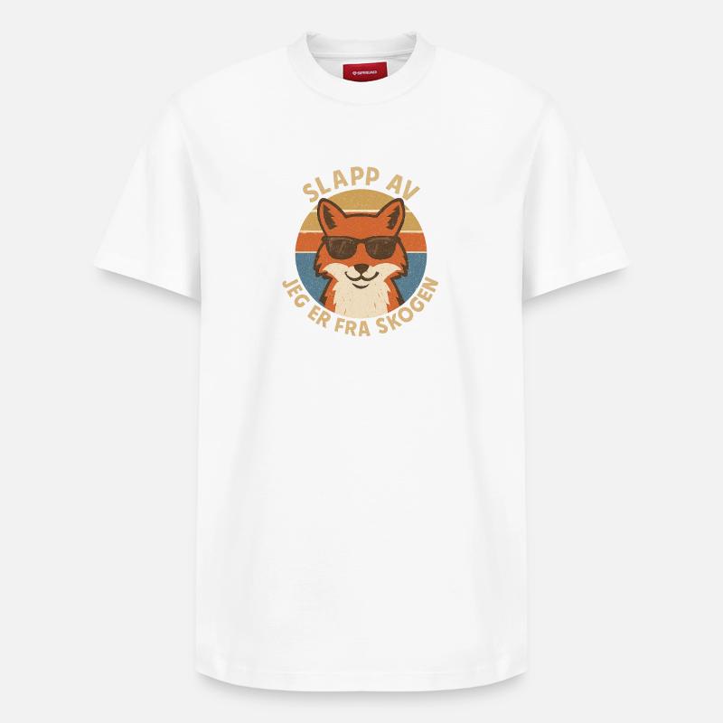 Renard relax - T-shirt unisexe décontracté en coton Supima – de SPREAD - blanc