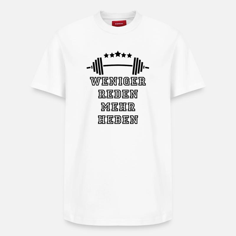 GYMNASE : Concentration et puissance - T-shirt unisexe décontracté en coton Supima – de SPREAD - blanc