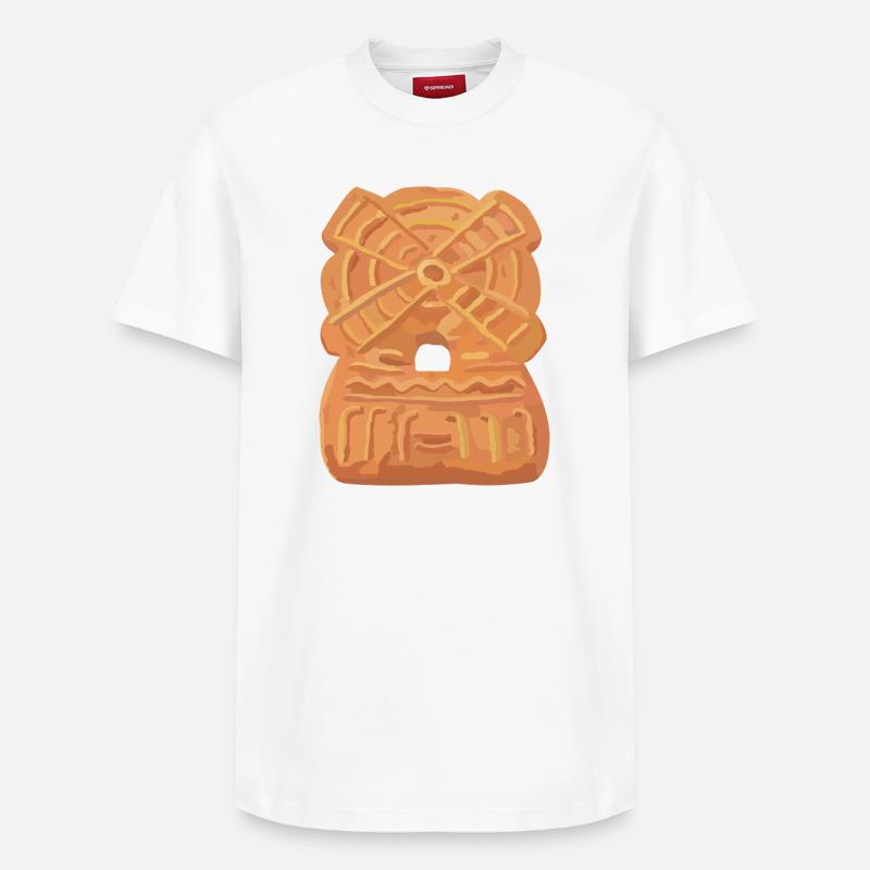 Moulin à spéculoos - T-shirt unisexe décontracté en coton Supima – de SPREAD - blanc