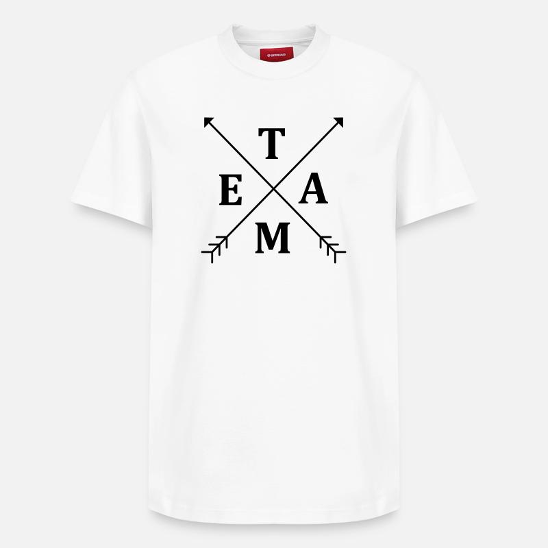 Équipe - T-shirt unisexe décontracté en coton Supima – de SPREAD - blanc