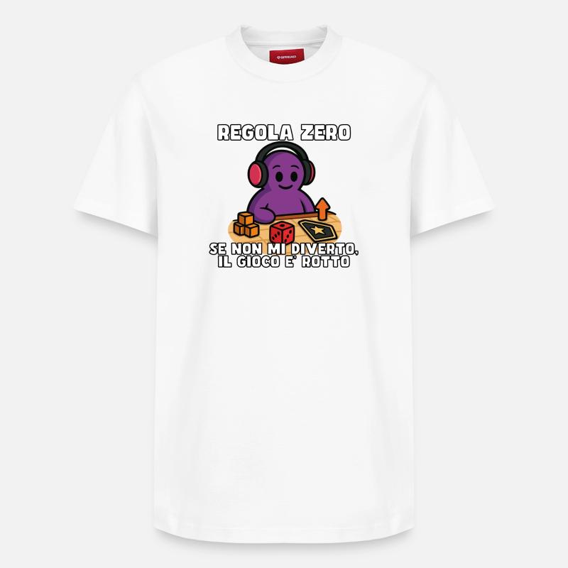 Règle zéro : S’amuser ou rompre - T-shirt unisexe décontracté en coton Supima – de SPREAD - blanc