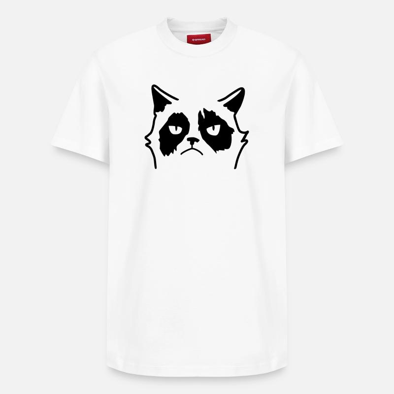 Mürrische Katze: Cartoon & Fun - T-shirt unisexe décontracté en coton Supima – de SPREAD - blanc