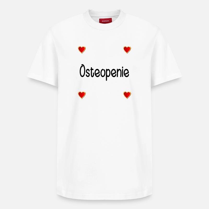 Ostéopénie Perte osseuse - T-shirt unisexe décontracté en coton Supima – de SPREAD - blanc