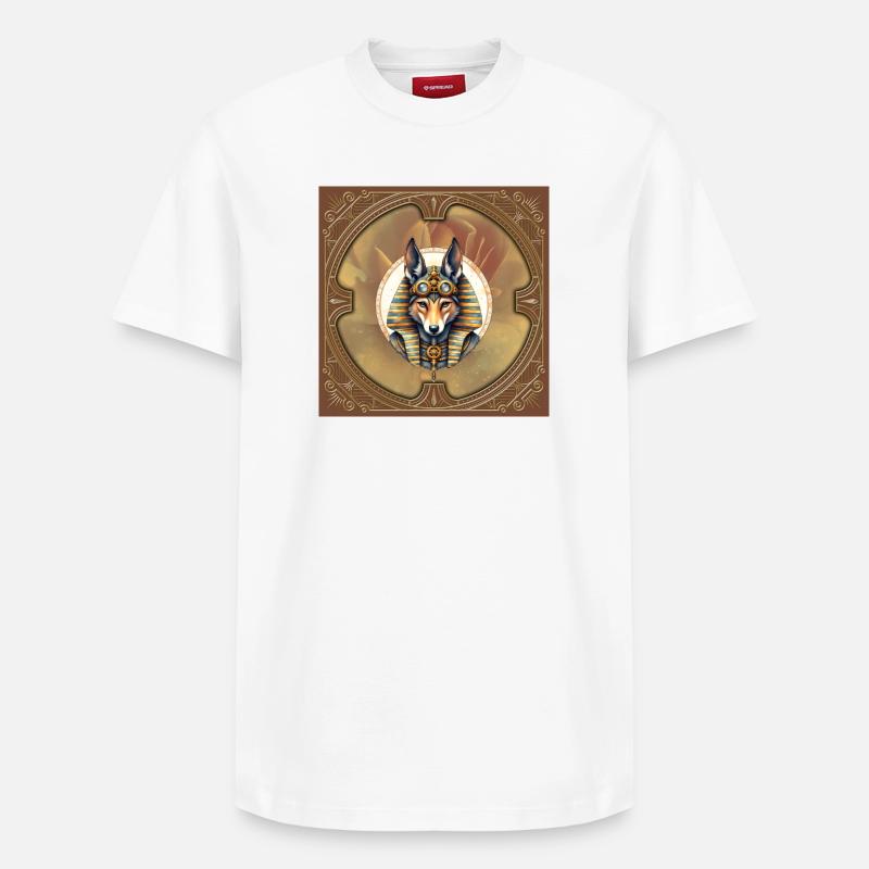 Steampunk Pharao Fuchs - Relaxed Unisex Supima Cotton T-Shirt – von SPREAD - Weiß