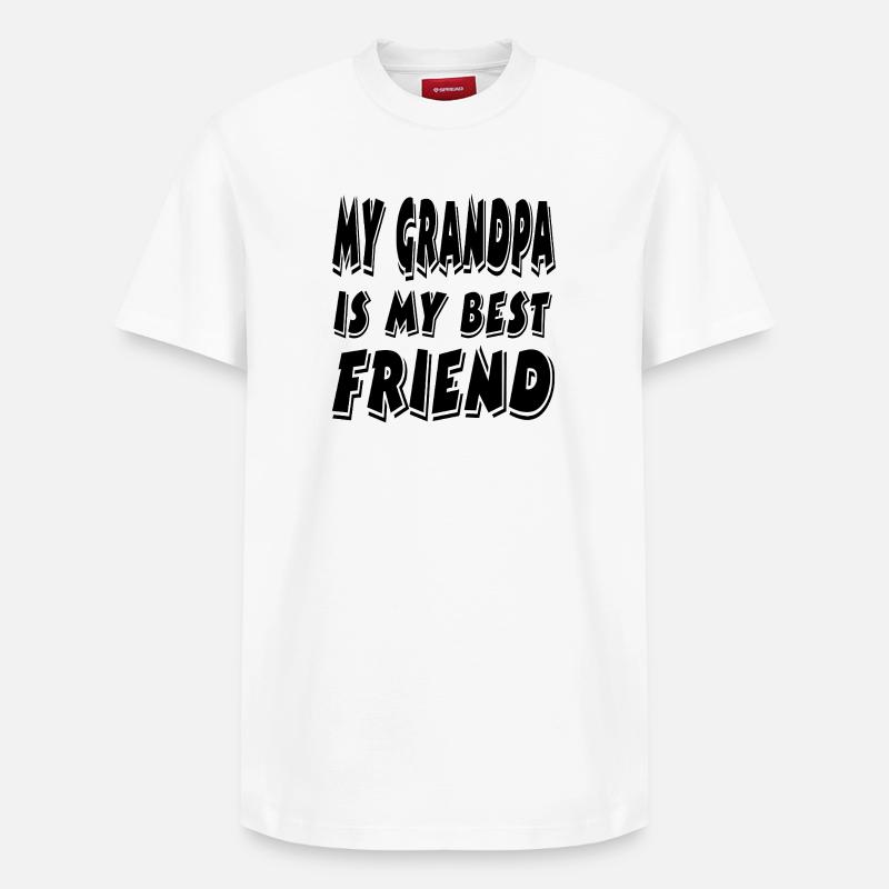 Grand-père - T-shirt unisexe décontracté en coton Supima – de SPREAD - blanc