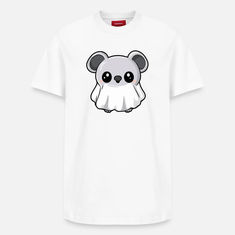 Koala Halloween Geist - Relaxed Unisex Supima Cotton T-Shirt – von SPREAD - Weiß