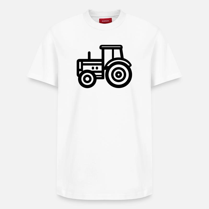 tracteur - T-shirt unisexe décontracté en coton Supima – de SPREAD - blanc