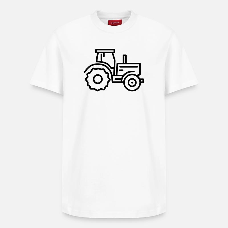 Traktor - Relaxed Unisex Supima Cotton T-Shirt – von SPREAD - Weiß