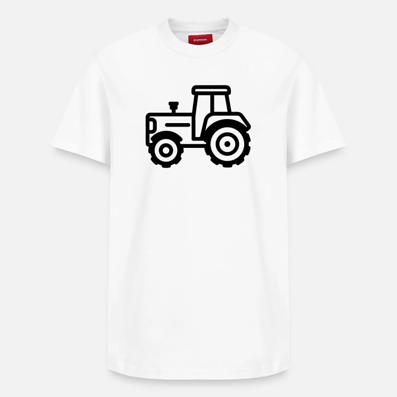 Traktor - Relaxed Unisex Supima Cotton T-Shirt – von SPREAD - Weiß