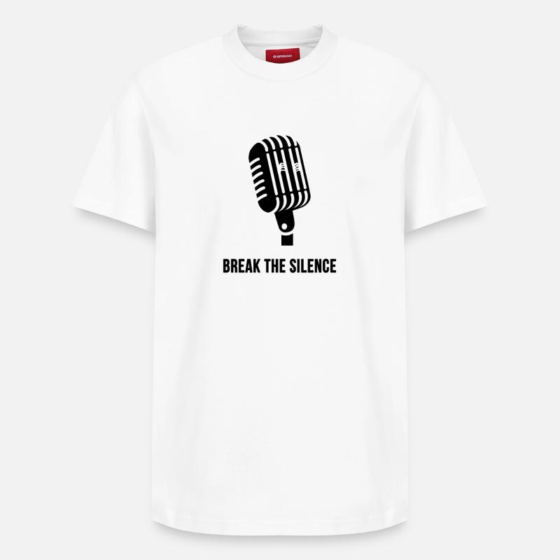 Briser le silence - T-shirt unisexe décontracté en coton Supima – de SPREAD - blanc