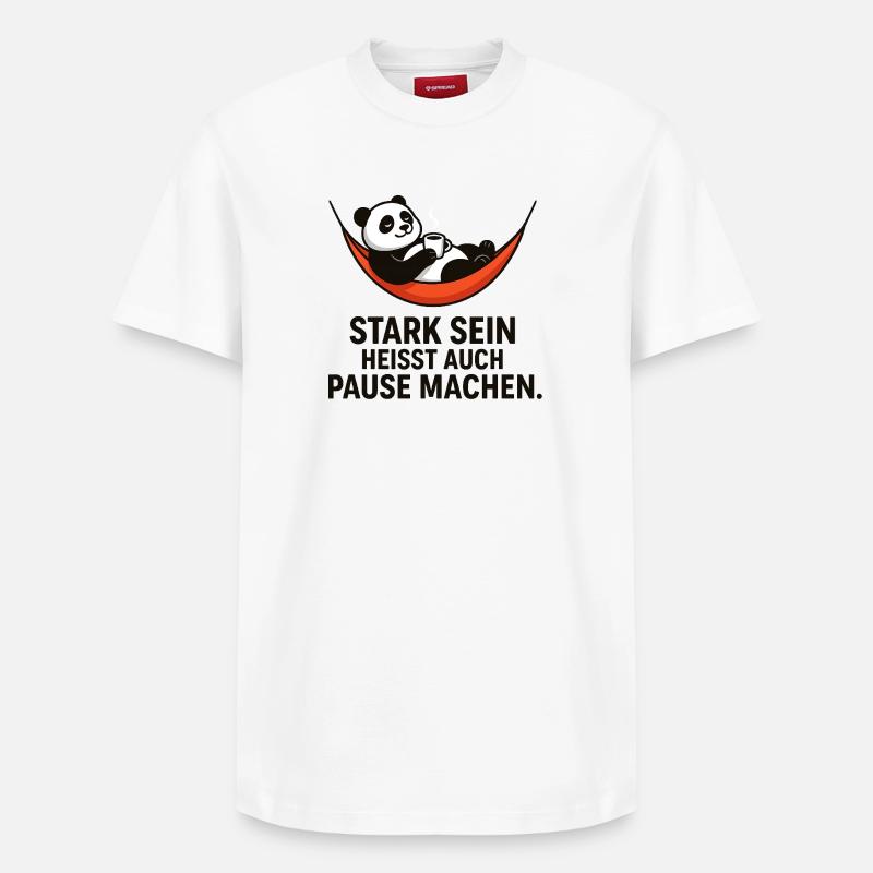 Panda Break Power Dicton - T-shirt unisexe décontracté en coton Supima – de SPREAD - blanc