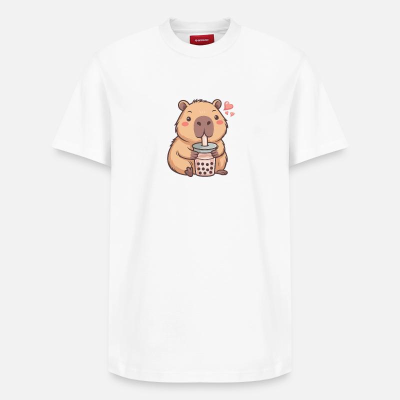 Biber Bubble Tee Charme - Relaxed Unisex Supima Cotton T-Shirt – von SPREAD - Weiß