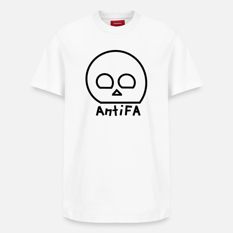 Antifa - T-shirt unisexe décontracté en coton Supima – de SPREAD - blanc