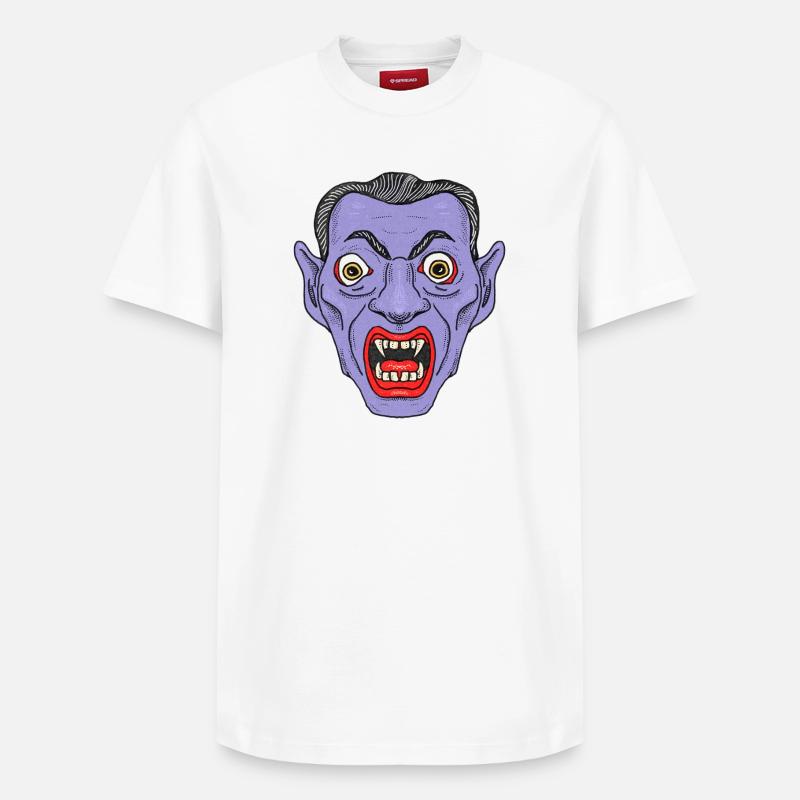 Visage de diable vampire - T-shirt unisexe décontracté en coton Supima – de SPREAD - blanc