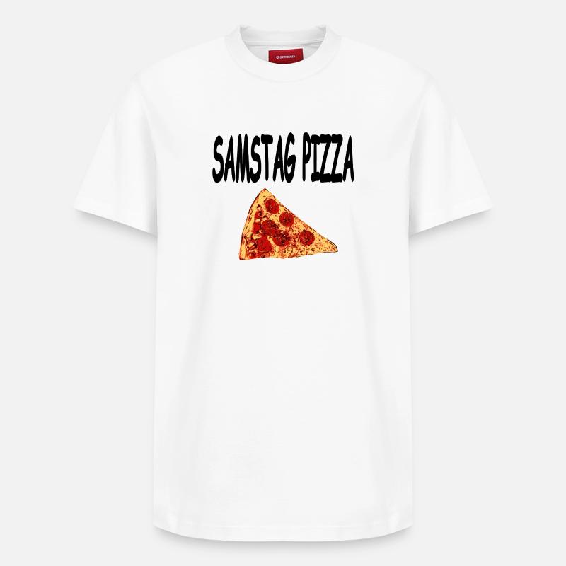 Pizza - T-shirt unisexe décontracté en coton Supima – de SPREAD - blanc