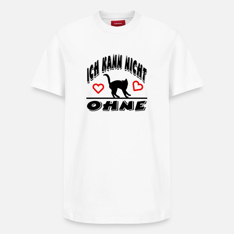 Chat - T-shirt unisexe décontracté en coton Supima – de SPREAD - blanc