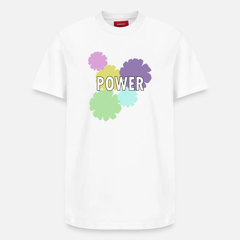 Mama Flower Power - T-shirt unisexe décontracté en coton Supima – de SPREAD - blanc