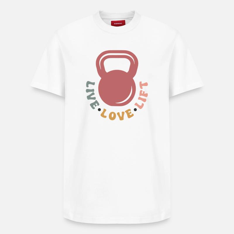 Kettlebell Un amour - T-shirt unisexe décontracté en coton Supima – de SPREAD - blanc