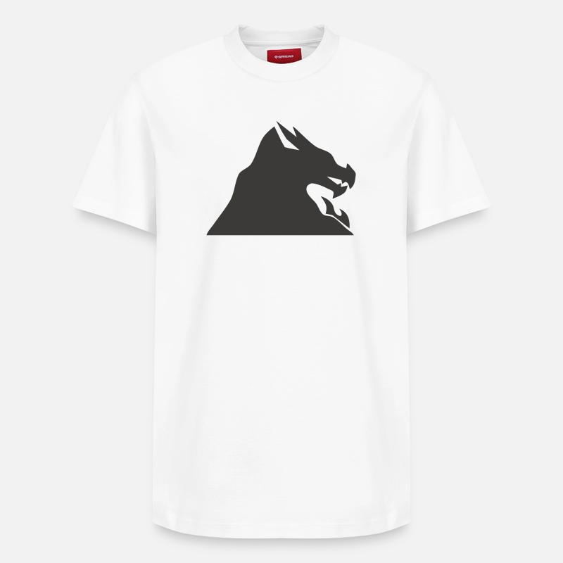 Silhouette Tête De Dragon - T-shirt unisexe décontracté en coton Supima – de SPREAD - blanc